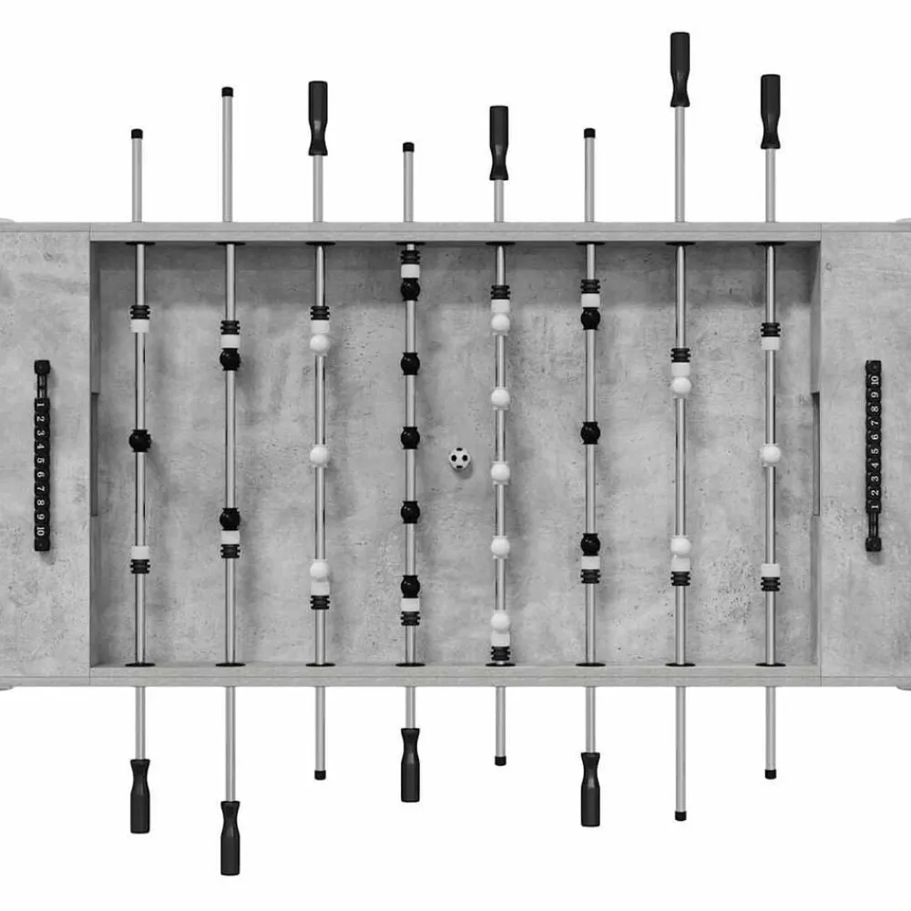 vidaXL Mesa de Futbolín Gris Concreto 146,5 x 74 x 85 cm Gris hormigón Discount