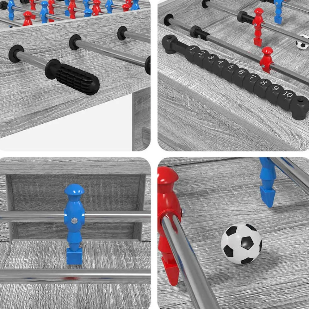 vidaXL Juegos De Interior-Mesa de Futbolín 125 x 60,5 x 80 cm