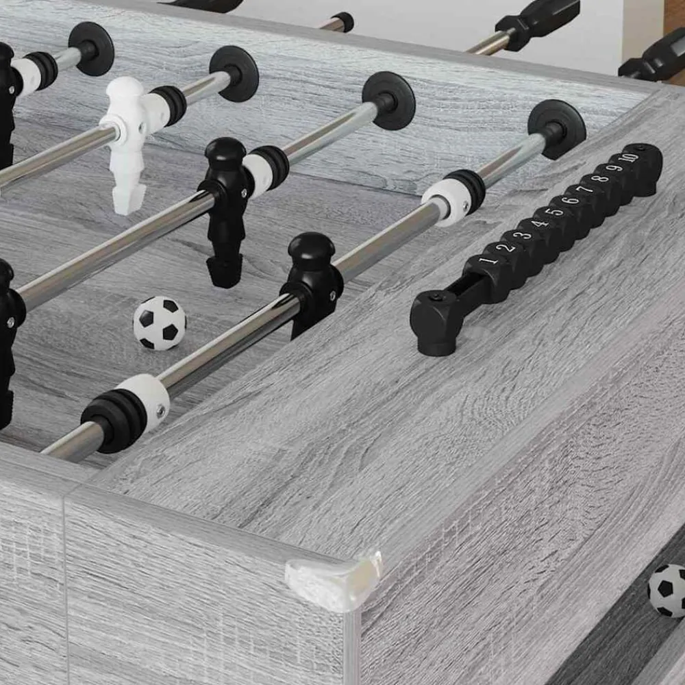 vidaXL Mesa de Futbolín 146,5 x 74 x 85 cm Gris sonoma Sale