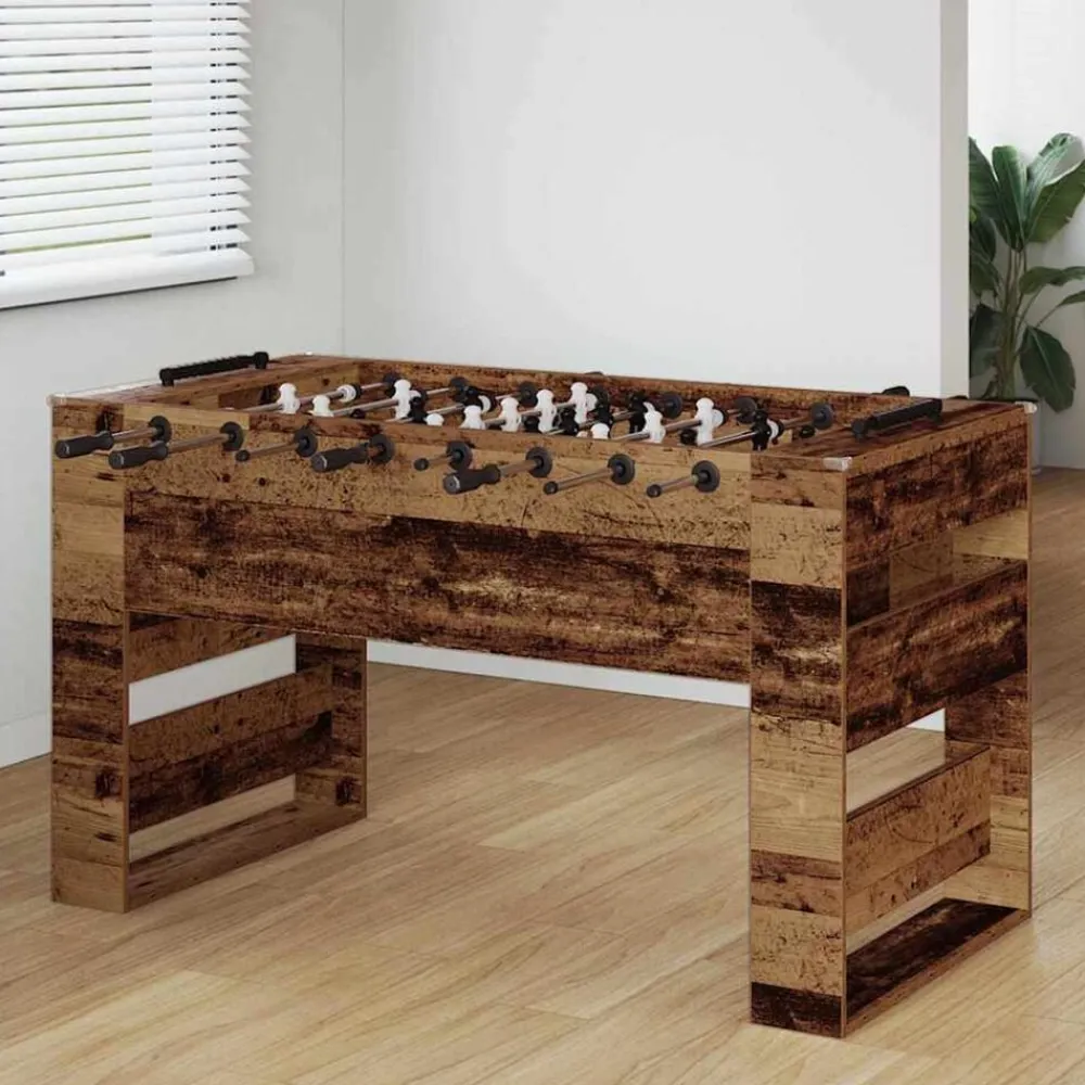 vidaXL Juegos De Interior-Mesa de Futbolín Madera vieja 146,5 x 74 x 85 cm