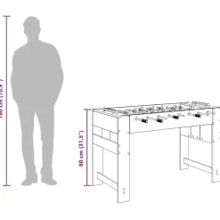 vidaXL Mesa de Futbolín Madera vieja 125 x 60,5 x 80 cm Madera envejecida Discount