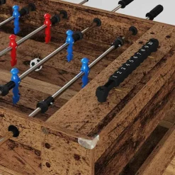 vidaXL Mesa de Futbolín Madera vieja 125 x 60,5 x 80 cm Madera envejecida Discount