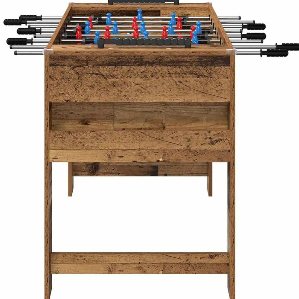 vidaXL Mesa de Futbolín Madera vieja 125 x 60,5 x 80 cm Madera envejecida Discount