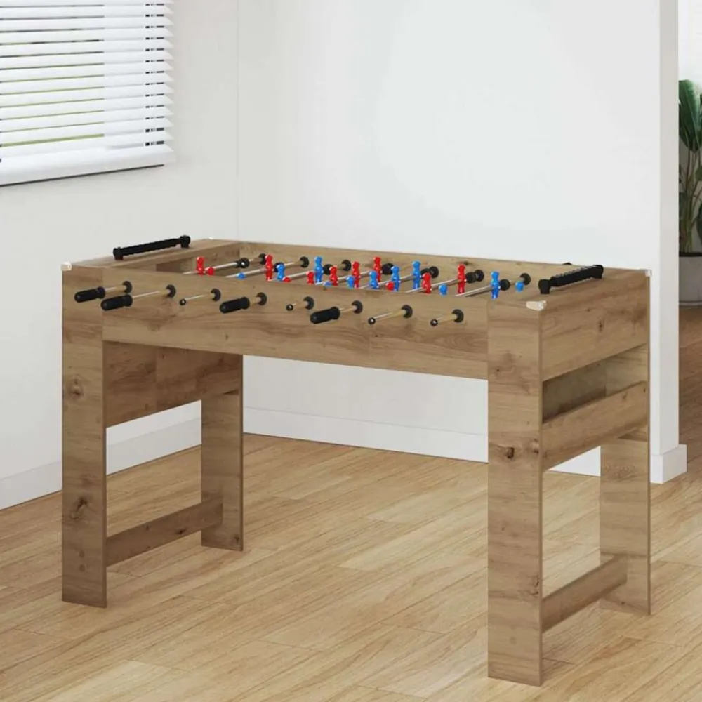 vidaXL Mesa de Futbolín 125 x 60,5 x 80 cm Roble artesanal Discount