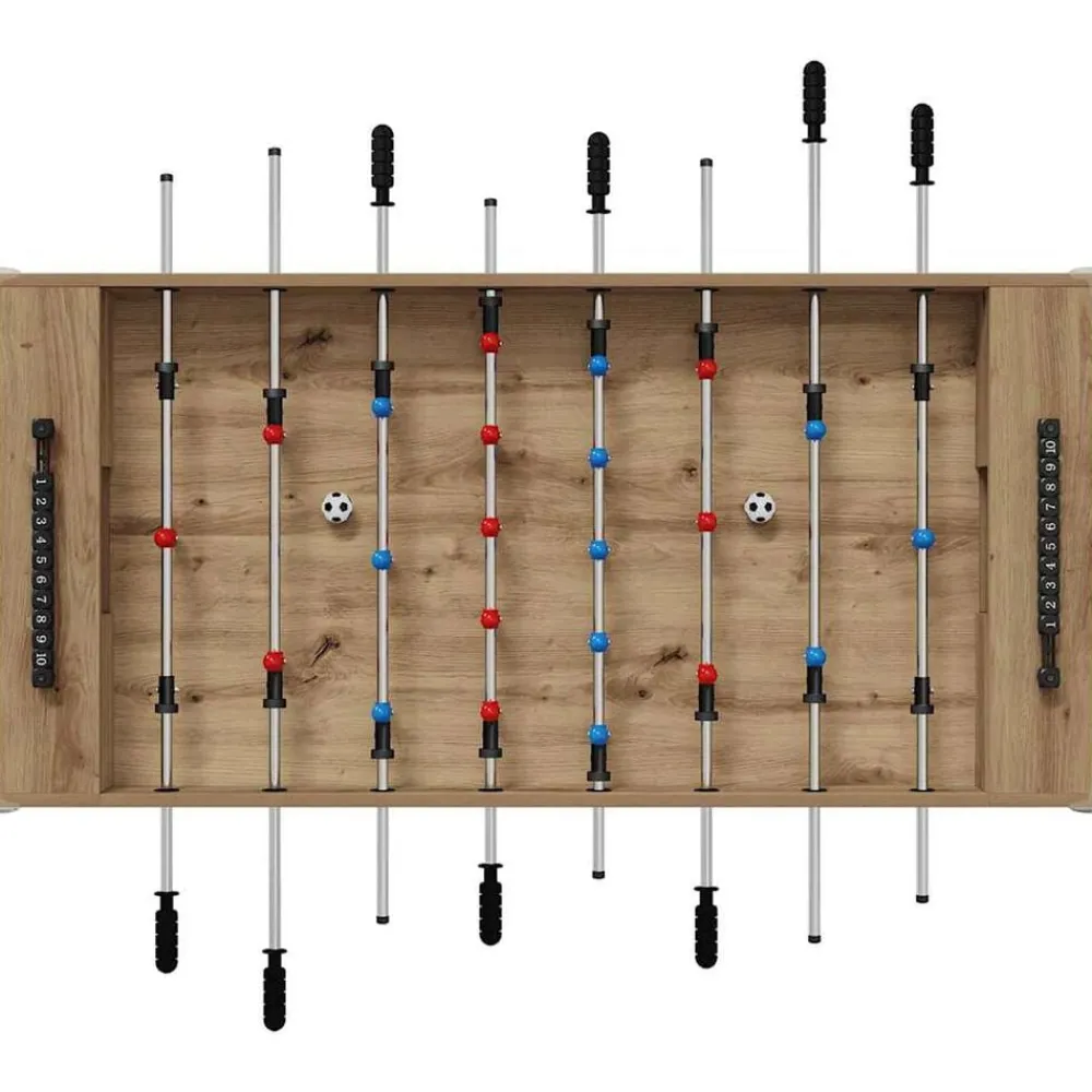 vidaXL Mesa de Futbolín 125 x 60,5 x 80 cm Roble artesanal Discount