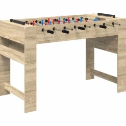 vidaXL Juegos De Interior-Mesa de Futbolín Roble Sonoma 125 x 60,5 x 80 cm