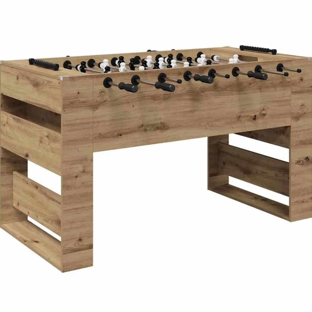 vidaXL Mesa de Futbolín Roble Artesanal 146,5 x 74 x 85 cm Roble artisan Outlet