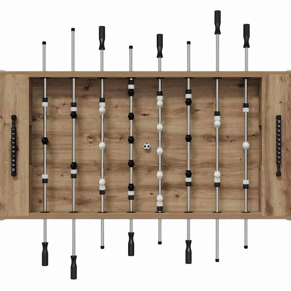 vidaXL Mesa de Futbolín Roble Artesanal 146,5 x 74 x 85 cm Roble artisan Outlet