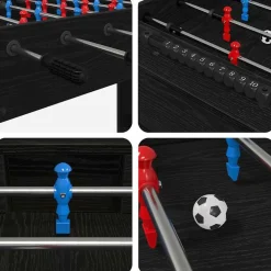 vidaXL Juegos De Interior-Mesa de Futbolín 125 x 60,5 x 80 cm