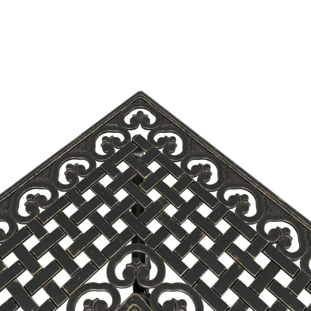vidaXL Mesa de jardín aluminio fundido color 80x80x75 cm Bronce New