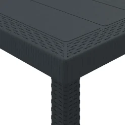 vidaXL Muebles De Jardín-Mesa de Jardín 200 x 100 x 73 cm ratán sintético