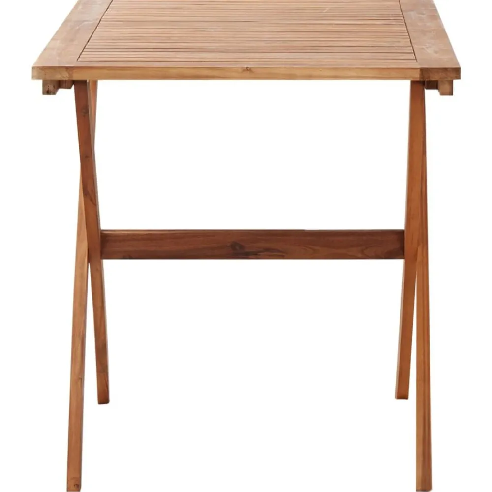 vidaXL Muebles De Jardín-Mesa de jardín de madera maciza de acacia 110x67x74 cm