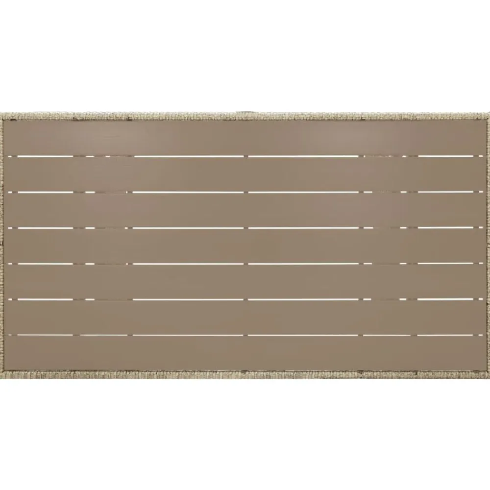 vidaXL Mesa de jardín de ratán sintético 120x70x66 cm Gris Clearance