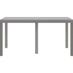 vidaXL Mesa de Jardín Gris Claro 150 x 100 x 73 cm ratán sintético Best