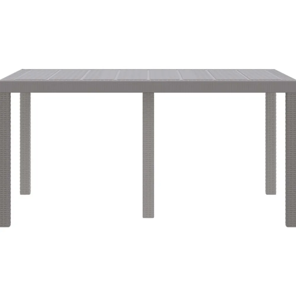 vidaXL Mesa de Jardín Gris Claro 150 x 100 x 73 cm ratán sintético Best