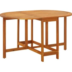 vidaXL Muebles De Jardín-Mesa de jardín madera maciza de acacia 130x90x72 cm