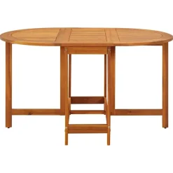 vidaXL Muebles De Jardín-Mesa de jardín madera maciza de acacia 130x90x72 cm