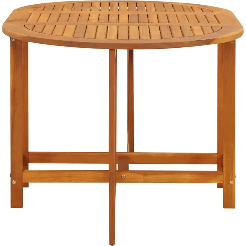 vidaXL Muebles De Jardín-Mesa de jardín madera maciza de acacia 130x90x72 cm