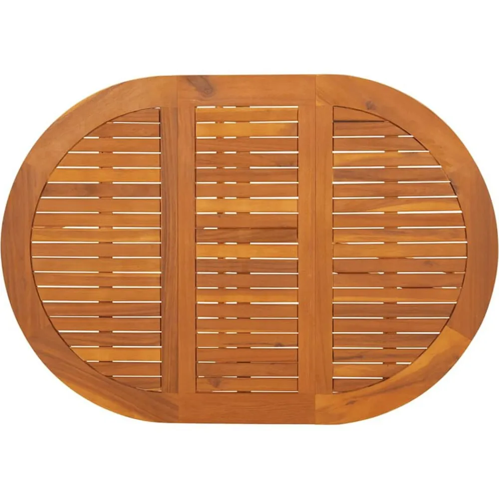 vidaXL Muebles De Jardín-Mesa de jardín madera maciza de acacia 130x90x72 cm