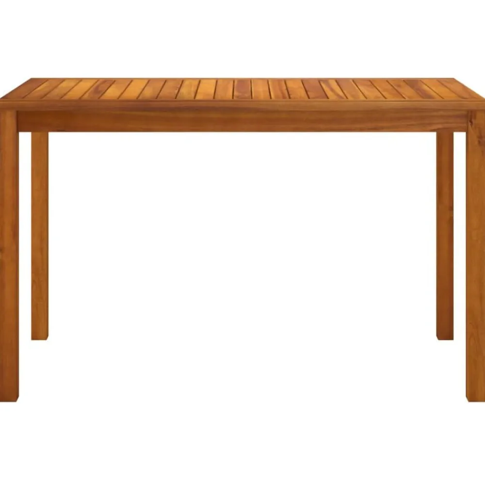 vidaXL Muebles De Jardín-Mesa de jardín madera maciza de acacia 110x55x67 cm
