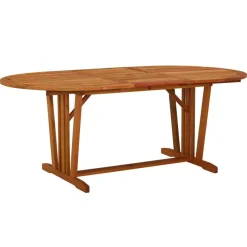 vidaXL Mesa de jardín madera maciza de eucalipto 200x100x75 cm Hot