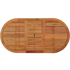 vidaXL Mesa de jardín madera maciza de eucalipto 200x100x75 cm Hot
