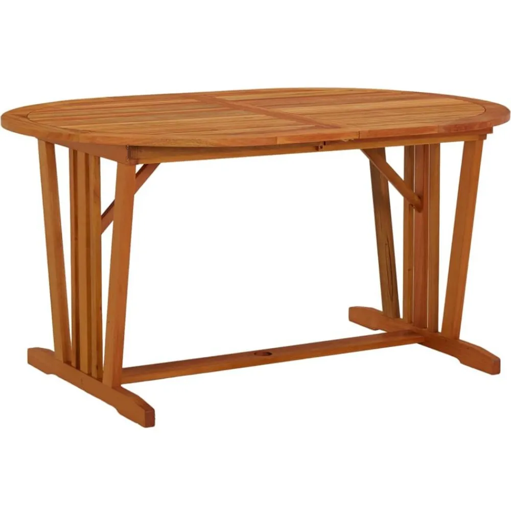 vidaXL Mesa de jardín madera maciza de eucalipto 200x100x75 cm Hot