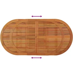 vidaXL Mesa de jardín madera maciza de eucalipto 200x100x75 cm Hot