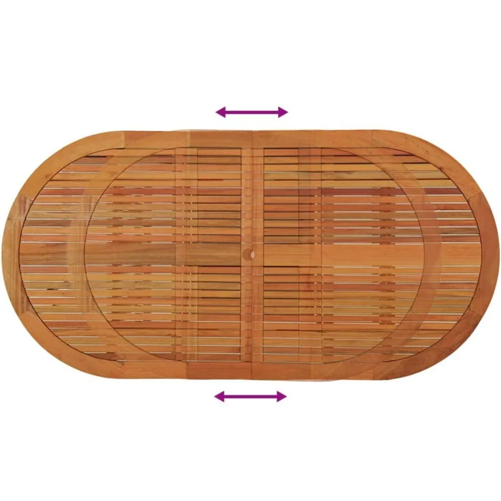 vidaXL Mesa de jardín madera maciza de eucalipto 200x100x75 cm Hot