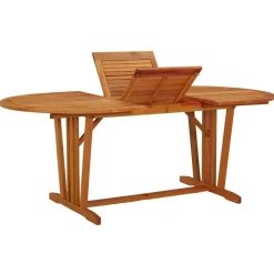 vidaXL Mesa de jardín madera maciza de eucalipto 200x100x75 cm Hot