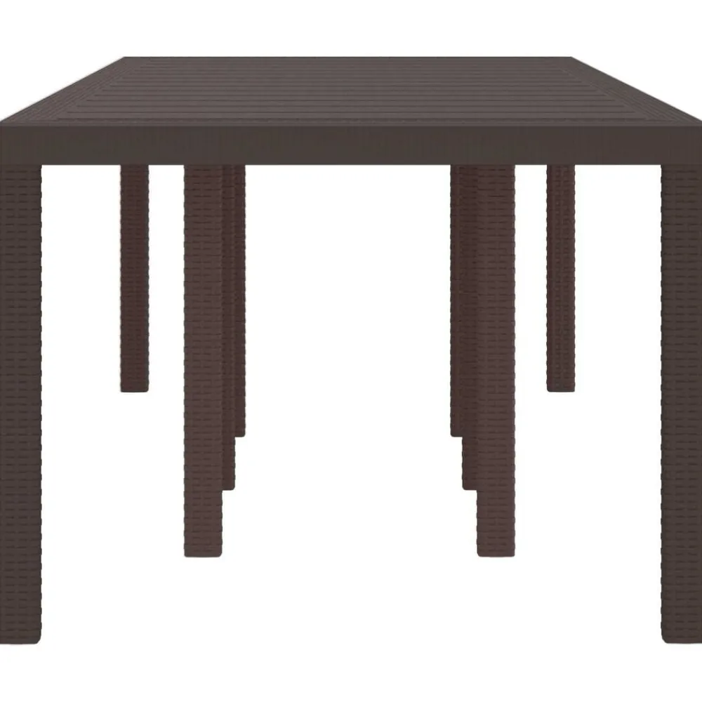 vidaXL Mesa de Jardín Marrón 250 x 100 x 73 cm ratán sintético Marrón Best