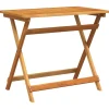 vidaXL Mesa de Jardín Marrón 90 x 55 x 75 cm Madera de Acacia Sólida Clearance