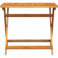 vidaXL Mesa de Jardín Marrón 90 x 55 x 75 cm Madera de Acacia Sólida Clearance