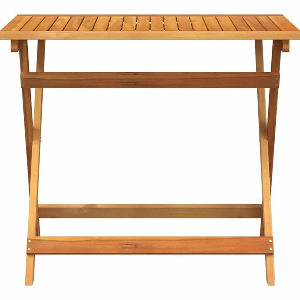 vidaXL Mesa de Jardín Marrón 90 x 55 x 75 cm Madera de Acacia Sólida Clearance