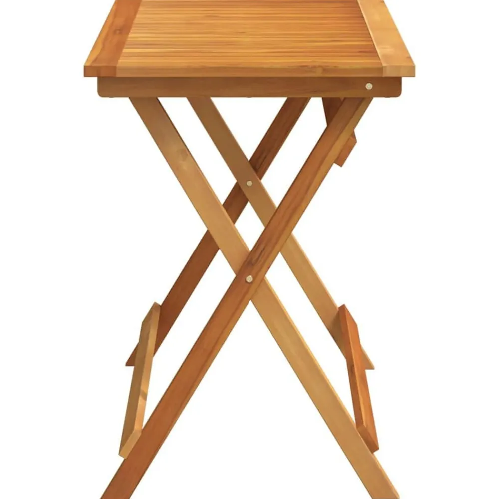 vidaXL Mesa de Jardín Marrón 90 x 55 x 75 cm Madera de Acacia Sólida Clearance