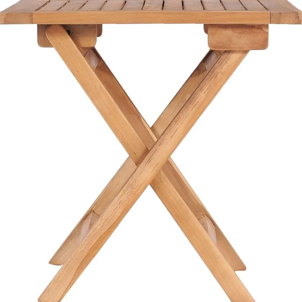 vidaXL Muebles De Jardín-Mesa de jardín plegable madera maciza de teca 45x45x45 cm