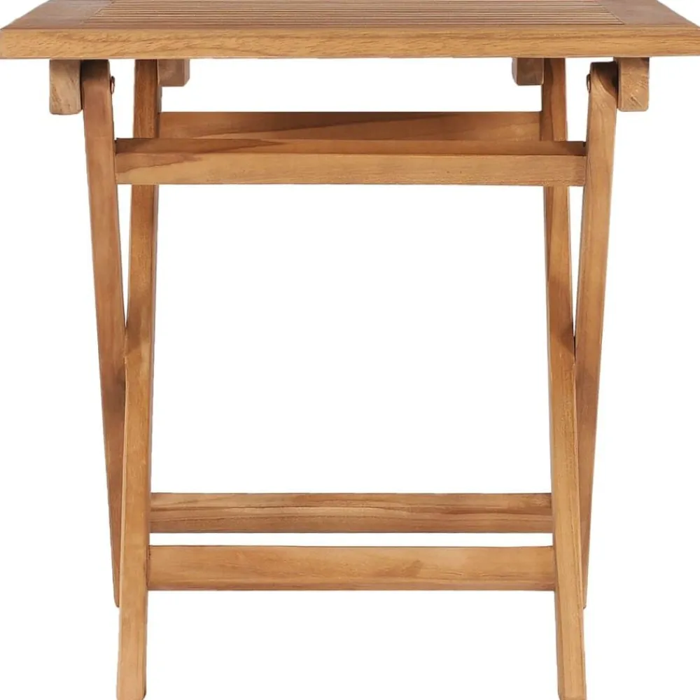 vidaXL Muebles De Jardín-Mesa de jardín plegable madera maciza de teca 45x45x45 cm