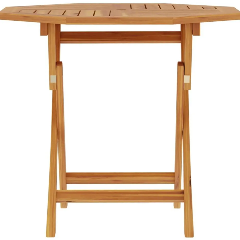 vidaXL Muebles De Jardín-Mesa de jardín plegable madera de teca maciza 85x85x76 cm