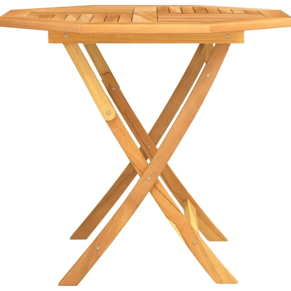 vidaXL Muebles De Jardín-Mesa de jardín plegable madera de teca maciza 85x85x76 cm