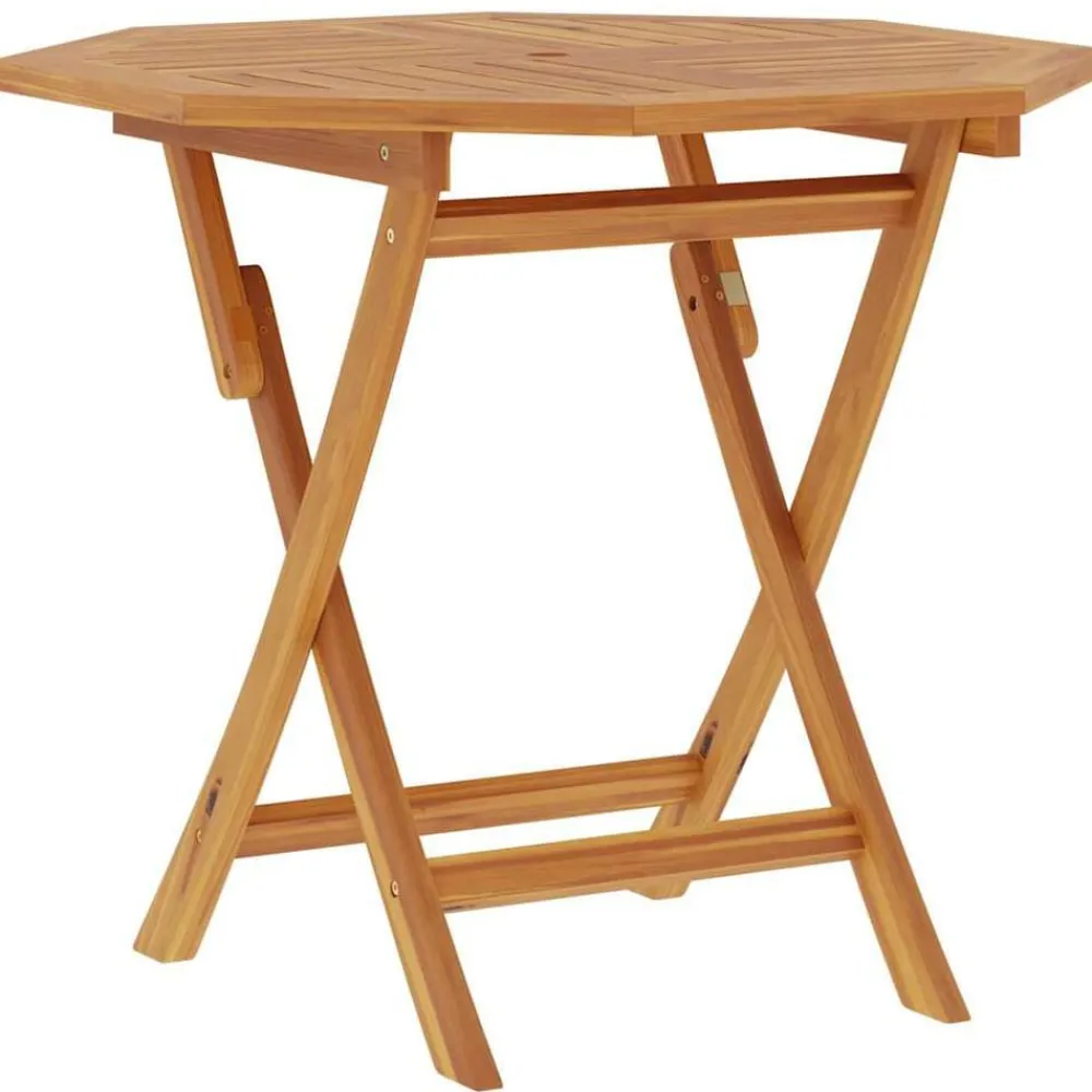 vidaXL Muebles De Jardín-Mesa de jardín plegable madera de teca maciza 85x85x76 cm