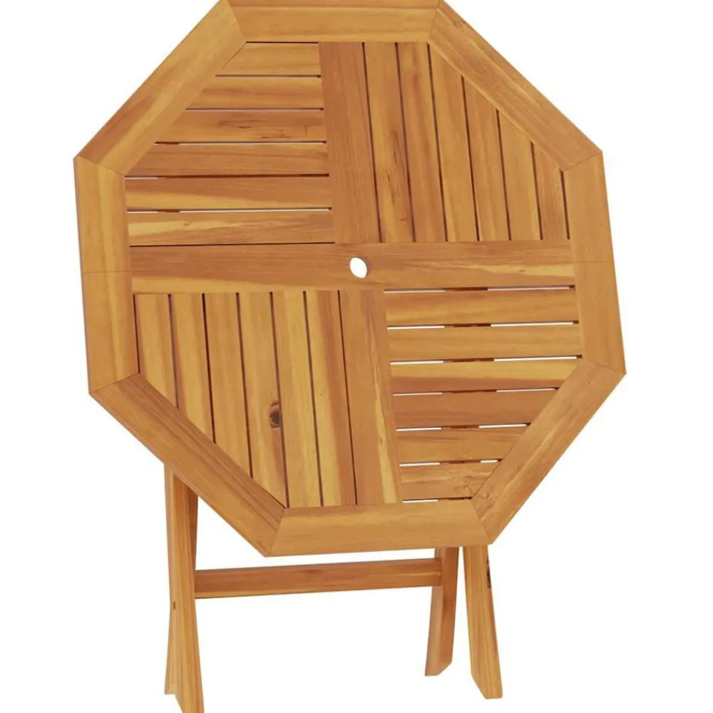 vidaXL Muebles De Jardín-Mesa de jardín plegable madera de teca maciza 85x85x76 cm