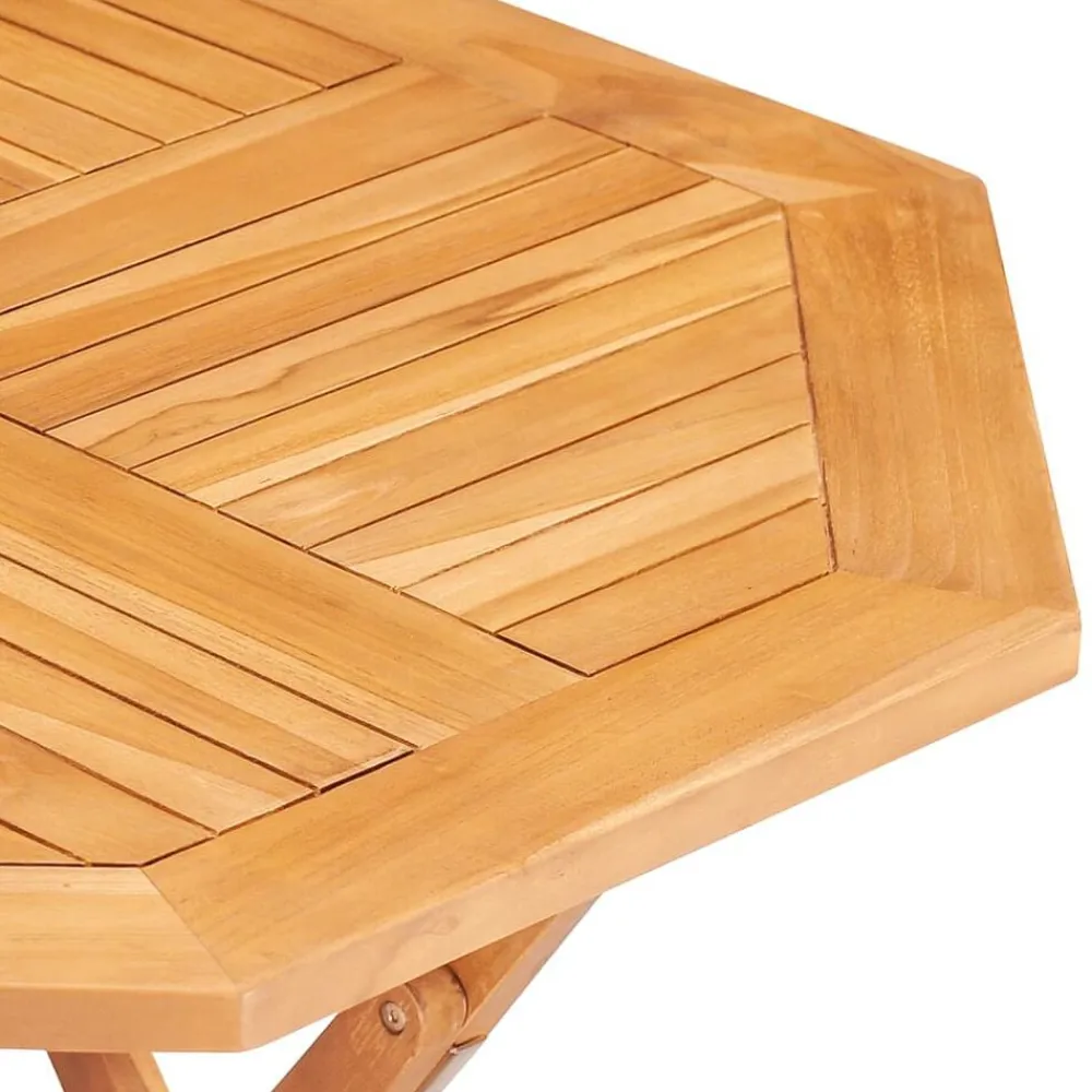 vidaXL Muebles De Jardín-Mesa de jardín plegable madera de teca maciza 85x85x76 cm