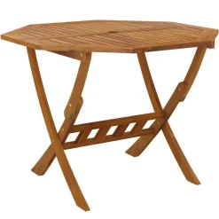 vidaXL Mesa de jardín plegable madera maciza de acacia 90x75 cm Clearance