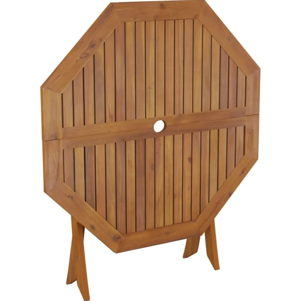vidaXL Mesa de jardín plegable madera maciza de acacia 90x75 cm Clearance