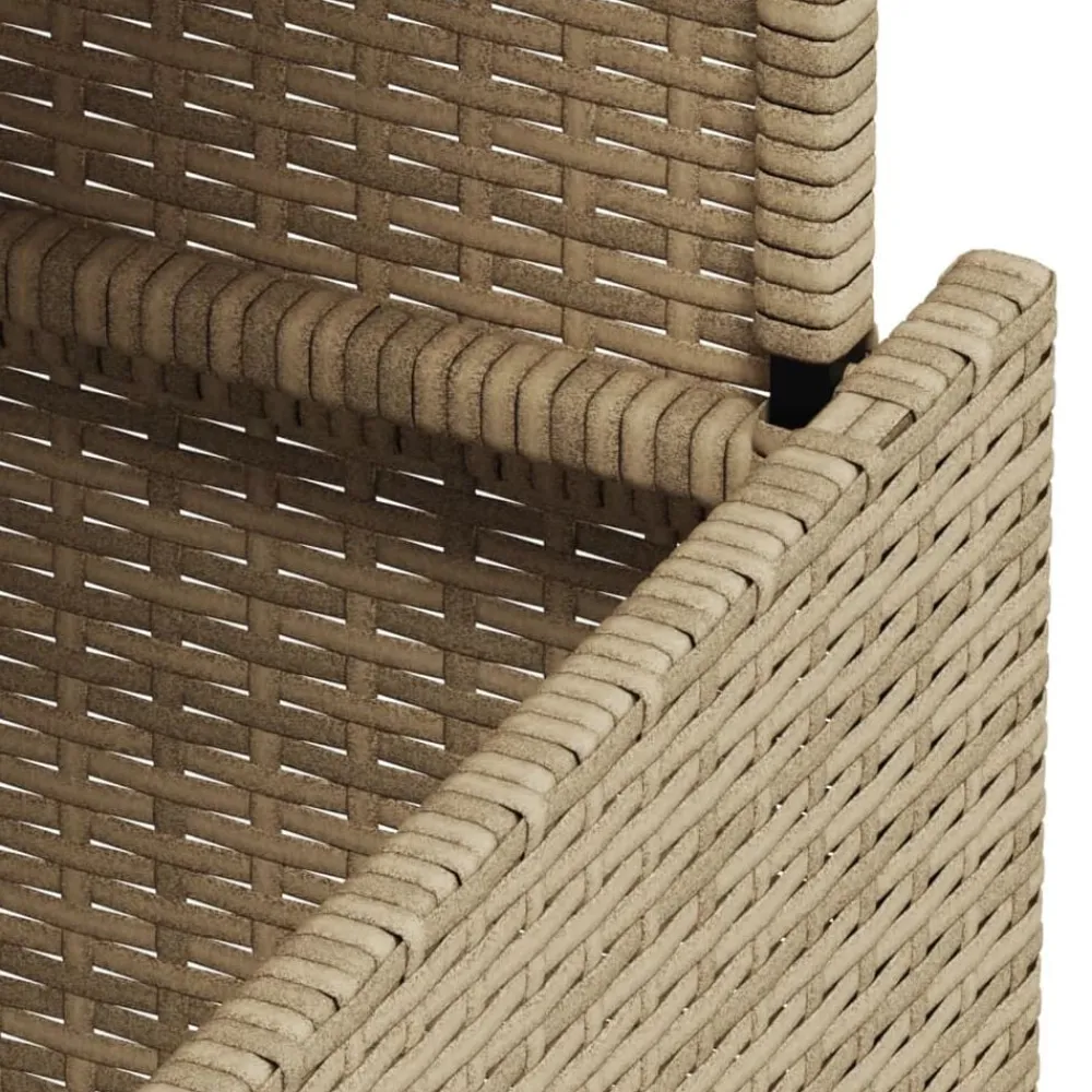 vidaXL Muebles De Jardín-Mesa de jardín ratán PE y madera de acacia 100x55x73 cm