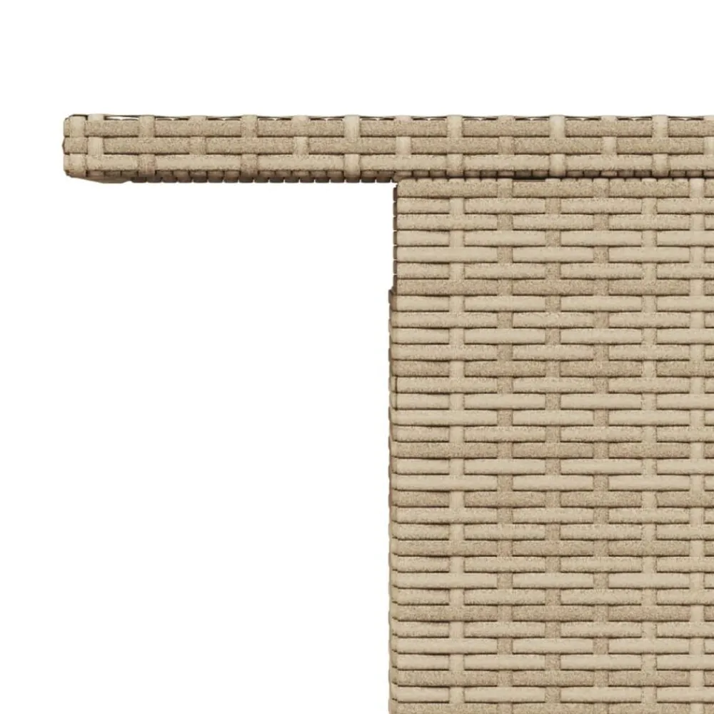 vidaXL Muebles De Jardín-Mesa de jardín ratán PE y madera de acacia 100x55x73 cm