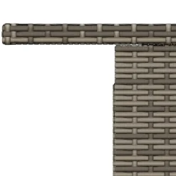 vidaXL Muebles De Jardín-Mesa de jardín ratán PE y madera de acacia 100x55x73 cm