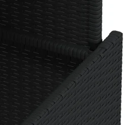 vidaXL Muebles De Jardín-Mesa de jardín ratán PE y madera de acacia 100x55x73 cm
