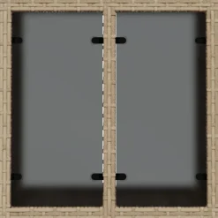 vidaXL Mesa de jardín superficie de vidrio ratán PE 55x55x37 cm Beige Sale