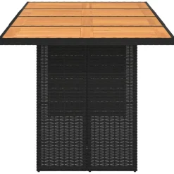 vidaXL Muebles De Jardín-Mesa de jardín superficie madera acacia ratán 190x80x75cm